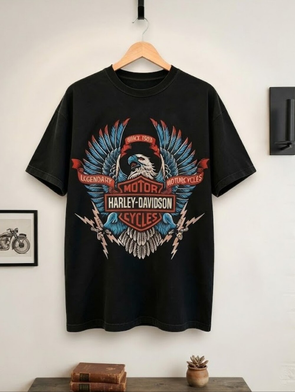 Harley Davidson Graphics Womens Mens T-shirt Unisex